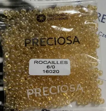 Preciosa Round Seed Beads 16020 6/0 3.5 Oz