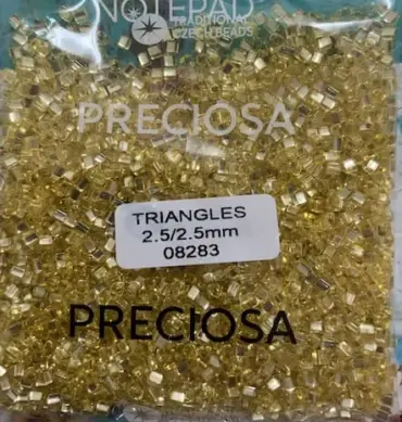 Preciosa Triangle Beads 08283 2.5x2.5mm 3.5 oz