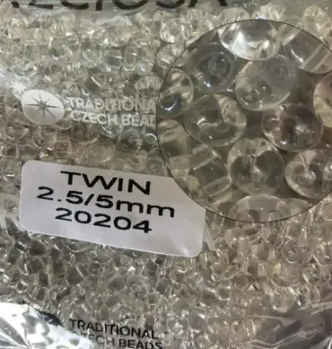 Preciosa Twin Beads 3.5 Oz 20204 2.5/5mm