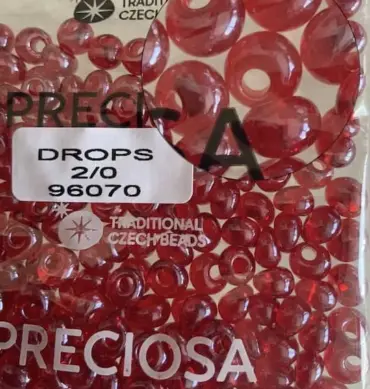 Preciosa Drops Beads 96070 2/0 3.5 Oz
