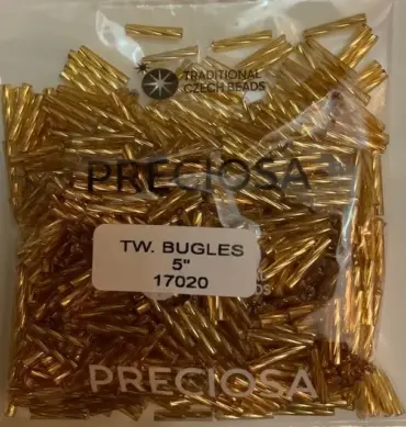 Preciosa Internally Hexagon Twisted Bugles Beads 17020 5" 3.5 Oz