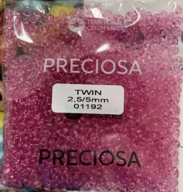 Preciosa Twin Beads 3.5 Oz 01192 2.5/5mm