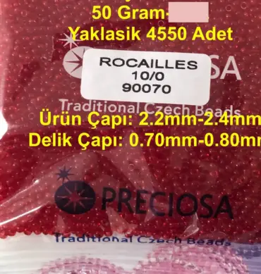 Preciosa Round Seed Beads 90070 10/0 3.5 Oz