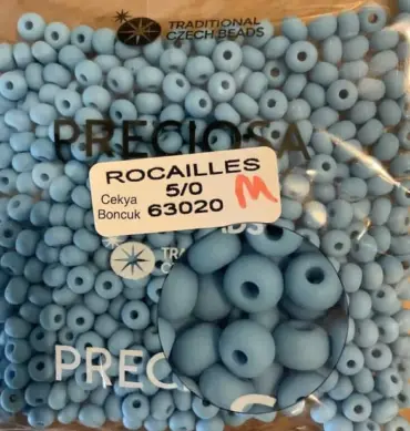 Preciosa Round Seed Beads 63020 5/0 3.5 Oz Matte