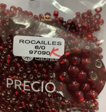 Preciosa Round Seed Beads 97090 6/0 3.5 Oz Square