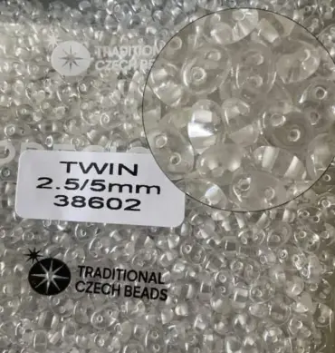 Preciosa Twin Beads 3.5 Oz 38602 2.5/5mm