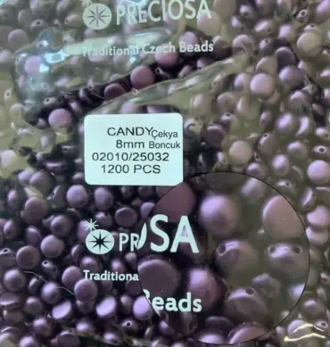 Preciosa Candy Beads 8mm 02010-25032 50 Pcs