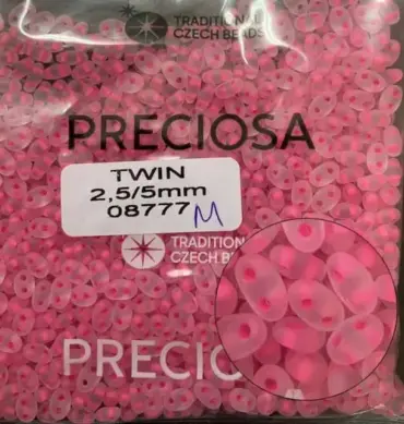 Preciosa Twin Beads 3.5 Oz 08777 2.5/5mm  Matte