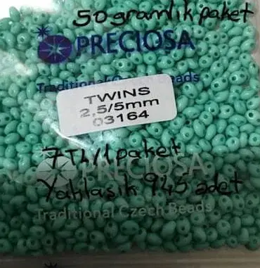 Preciosa Twin Beads 3.5 Oz 03164 2.5/5mm