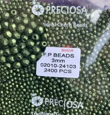 Preciosa Fire Polished Beads FP 3mm 02010-24103 100 Pcs