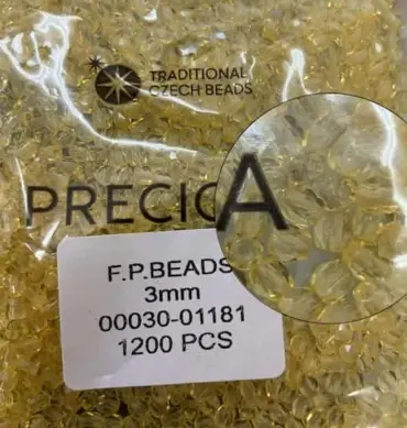 Preciosa Fire Polished Beads FP 3mm 00030-01181 100 Pcs