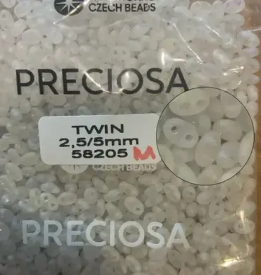 Preciosa Twin Beads 3.5 Oz 58205 2.5/5mm  Matte