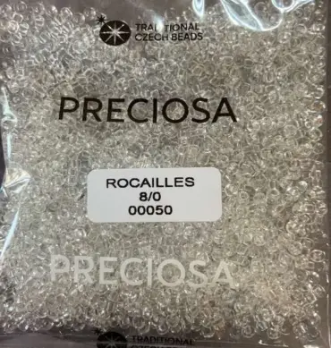 Preciosa Round Seed Beads 00050 8/0 3.5 Oz