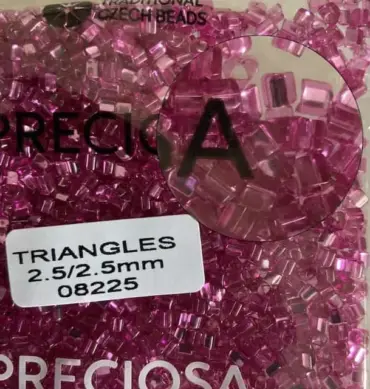 Preciosa Triangle Beads 08225 2.5x2.5mm 3.5 oz