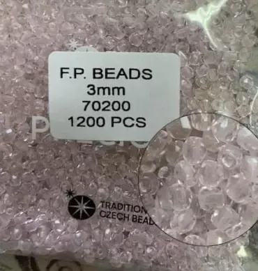 Preciosa Fire Polished Beads FP 3mm 70200 100 Pcs