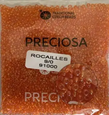 Preciosa Round Seed Beads 91000 9/0 3.5 Oz