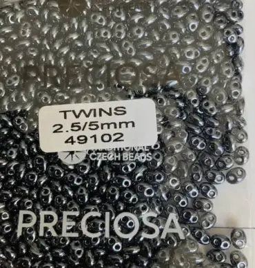 Preciosa Twin Beads 3.5 Oz 49102 2.5/5mm