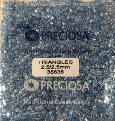 Preciosa Triangle Beads 38636 2.5x2.5mm 3.5 oz