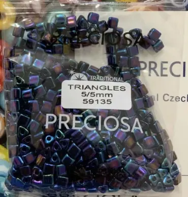 Preciosa Triangle Beads 59135 5x5mm 3.5 oz