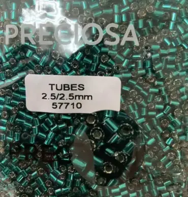 Preciosa Tubes Beads 57710 2.5x2.5mm 3.5 Oz