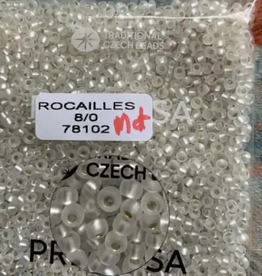 Preciosa Round Seed Beads 78102 8/0 3.5 Oz Matte