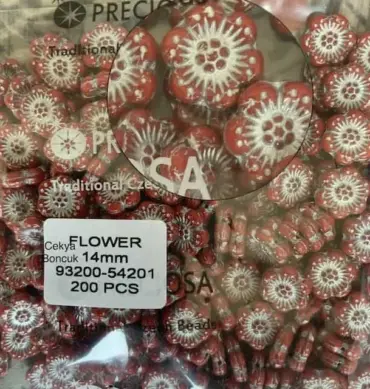 Preciosa Flower Beads 93200-54201 14mm 25 Pcs