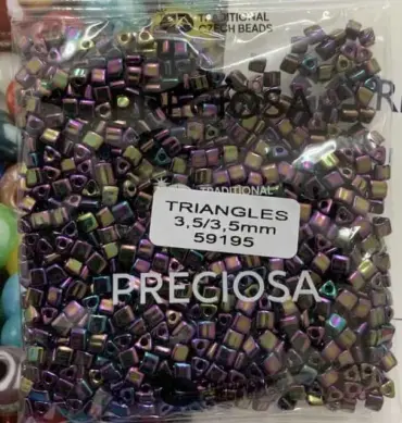 Preciosa Triangle Beads 59195 3.5x3.5mm  3.5 oz