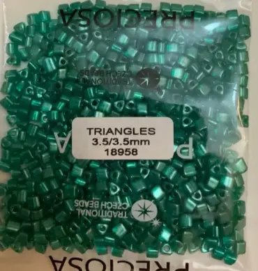Preciosa Triangle Beads 18958 3.5x3.5mm  3.5 oz