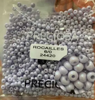 Preciosa Round Seed Beads 24420 6/0 3.5 Oz Parlak