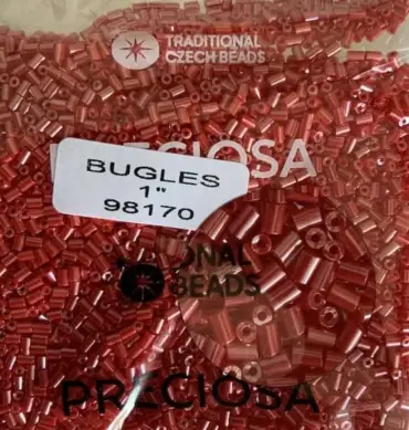Preciosa Bugles Beads 98170 1" 3.5 Oz
