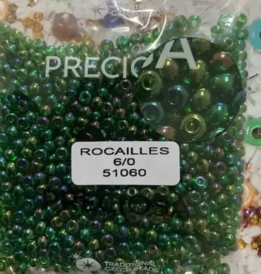 Preciosa Round Seed Beads 51060 6/0 3.5 Oz Parlak
