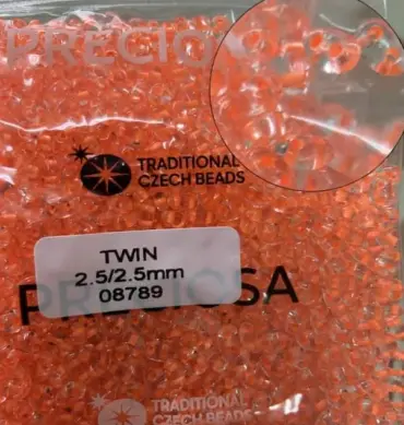 Preciosa Twin Beads 3.5 Oz 08789 2.5/5mm