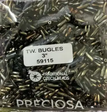 Preciosa Externally Twisted Bugles Beads 59115 3" 3.5 Oz