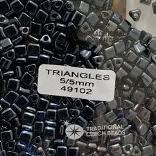 Preciosa Triangle Beads 49102 5x5mm 3.5 oz