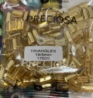 Preciosa Triangle Beads 17020 10x5 MM 3.5 oz