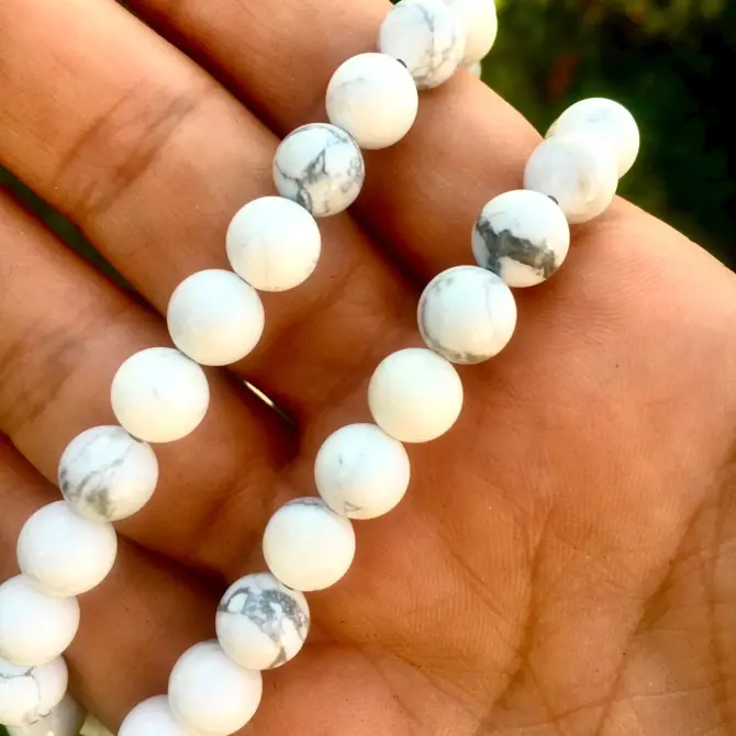 Howlite Stone Beads (Natural) 8mm Round, Approx 45 Pieces - Image 11
