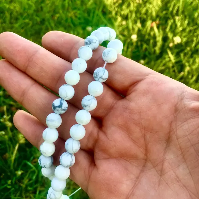 Howlite Stone Beads (Natural) 8mm Round, Approx 45 Pieces - Image 12
