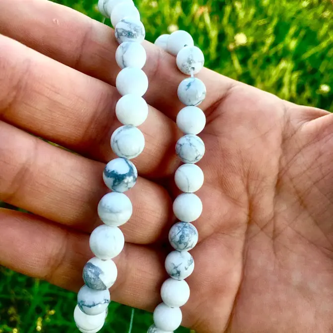 Howlite Stone Beads (Natural) 8mm Round, Approx 45 Pieces - Image 13