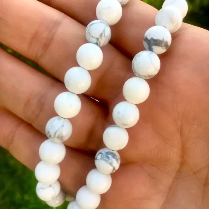 Howlite Stone Beads (Natural) 8mm Round, Approx 45 Pieces - Image 14