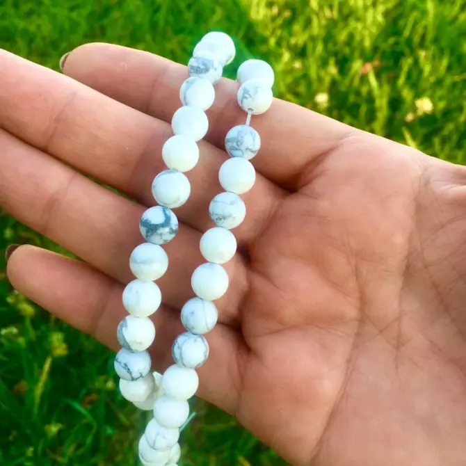 Howlite Stone Beads (Natural) 8mm Round, Approx 45 Pieces - Image 15