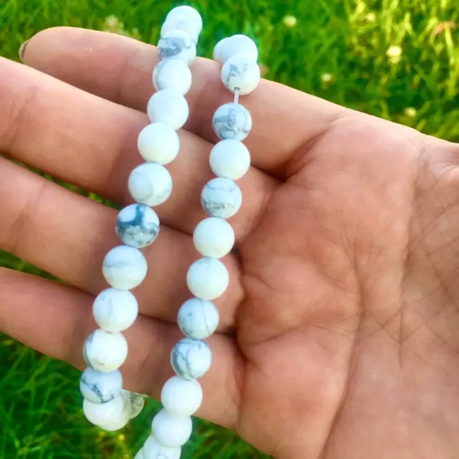 Howlite Stone Beads (Natural) 8mm Round, Approx 45 Pieces - Image 16
