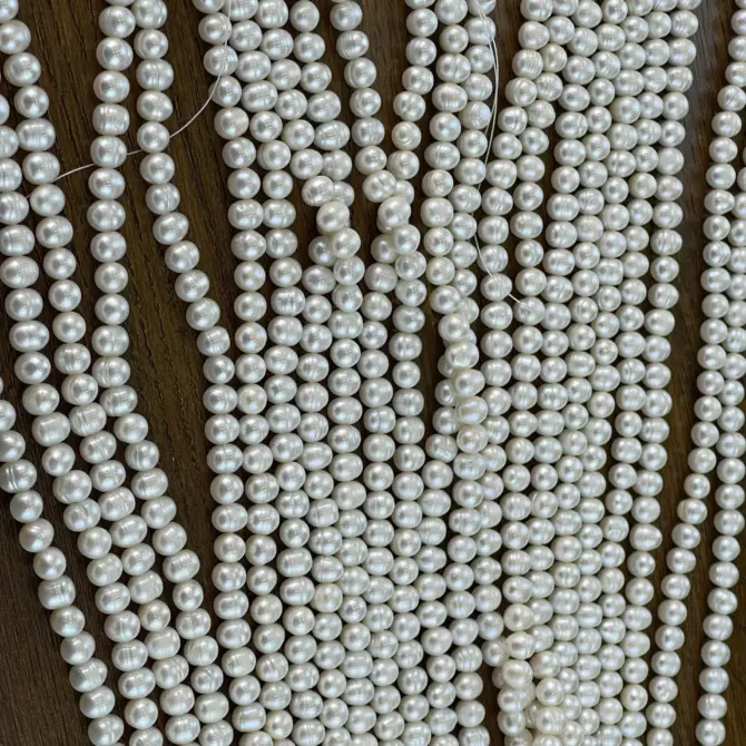 Lonjew Real Pearls 7.5-8mm A Grade Quality Approx 53 Pcs One Strand - Image 3