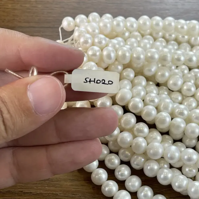 Lonjew Real Pearls 9-10mm B+ Grade Quality Approx 47 Pcs One Strand - Image 15