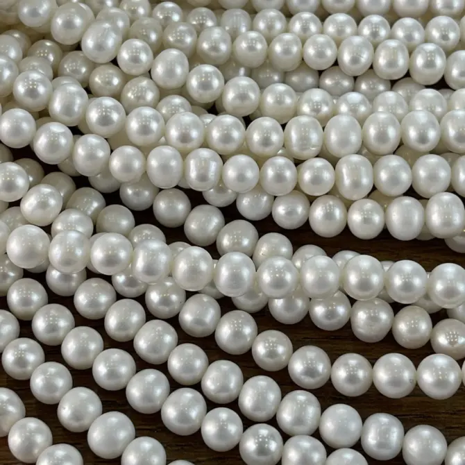 Lonjew Real Pearls 9-10mm B+ Grade Quality Approx 47 Pcs One Strand - Image 9