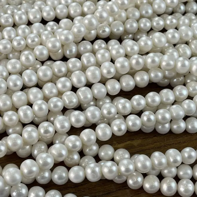 Lonjew Real Pearls 9-10mm B+ Grade Quality Approx 47 Pcs One Strand - Image 8