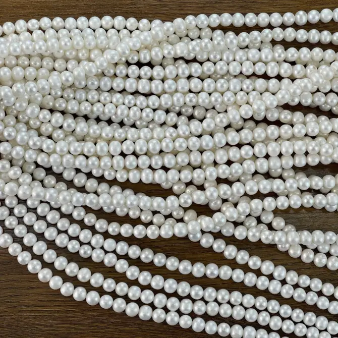 Lonjew Real Pearls 9-10mm B+ Grade Quality Approx 47 Pcs One Strand - Image 7