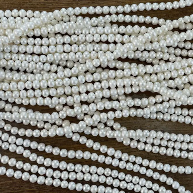 Lonjew Real Pearls 9-10mm B+ Grade Quality Approx 47 Pcs One Strand - Image 6
