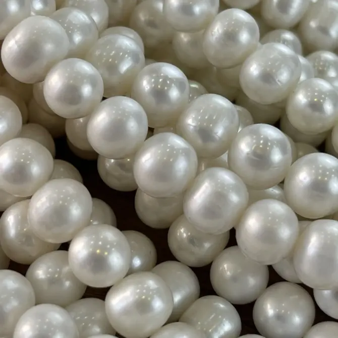 Lonjew Real Pearls 9-10mm B+ Grade Quality Approx 47 Pcs One Strand - Image 4
