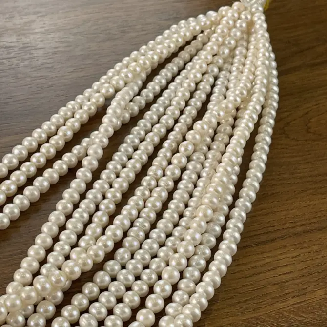 Lonjew Real Pearls 9-10mm B+ Grade Quality Approx 51 Pcs One Strand - Image 9