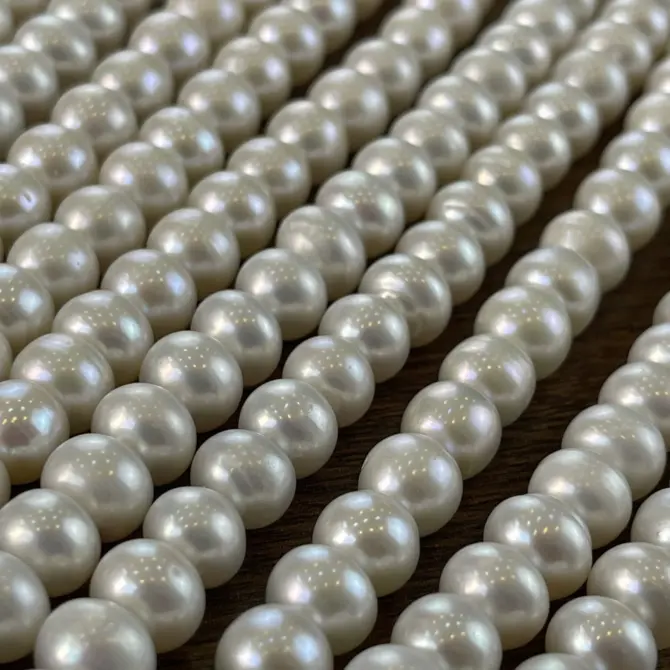 Lonjew Real Pearls 9-10mm B+ Grade Quality Approx 51 Pcs One Strand - Image 4